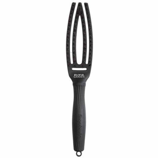 Olivia Garden Care Ionic Fingerbrush Hairbrush - Small Black