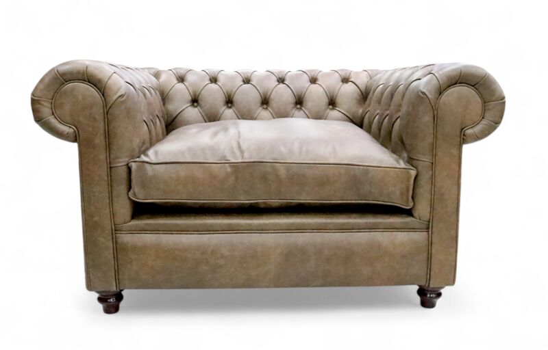 Chesterfield XL Cuddler Alfie Low Back Club Armchair Vintage Tan Cracked Wax Leather